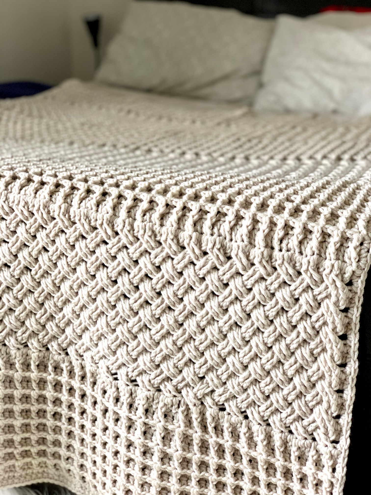 Tunisian Crochet Throw Honey Peaks Throw Exquisite Crochet Uk