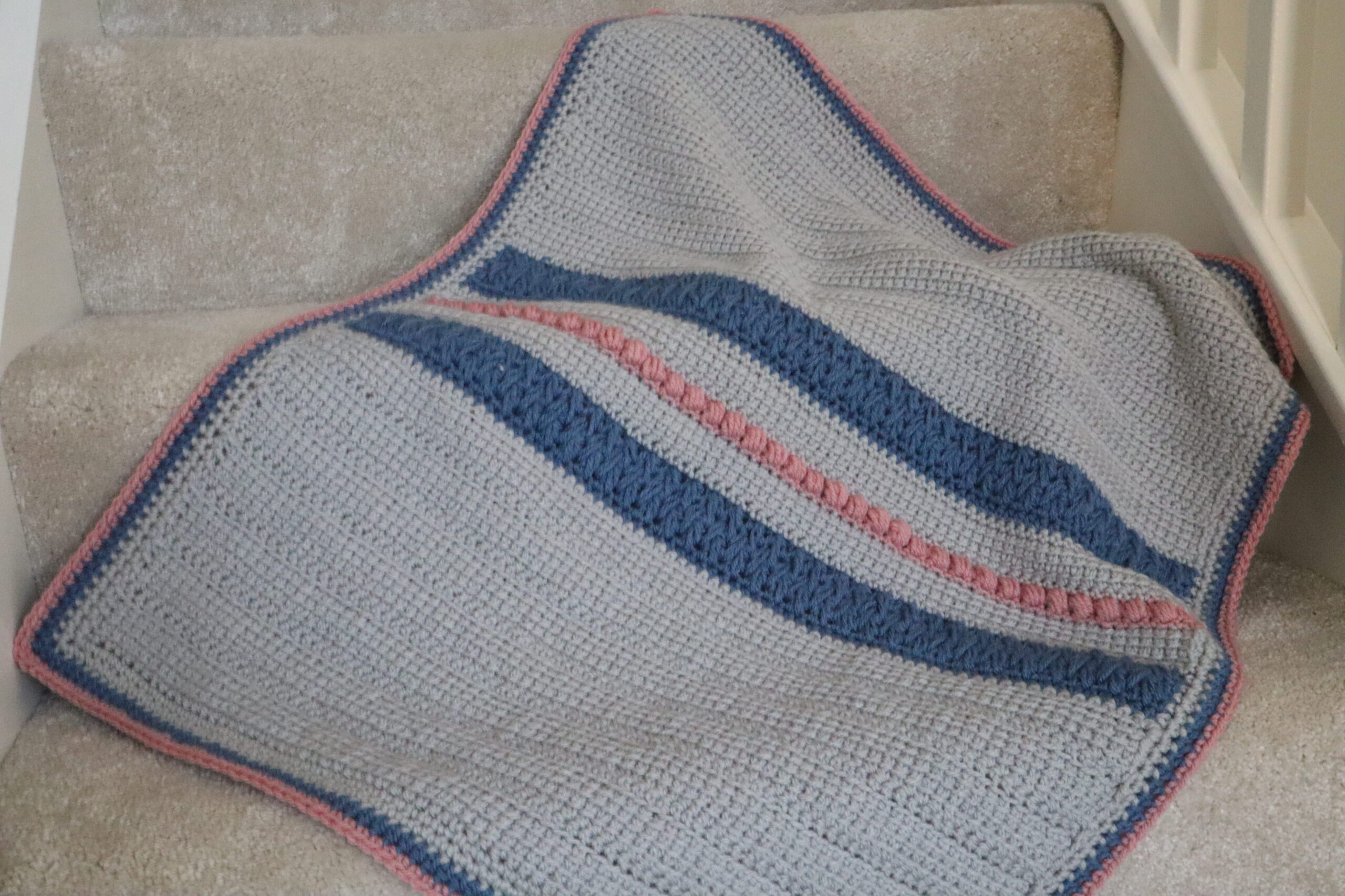Linked Hearts Baby Blanket