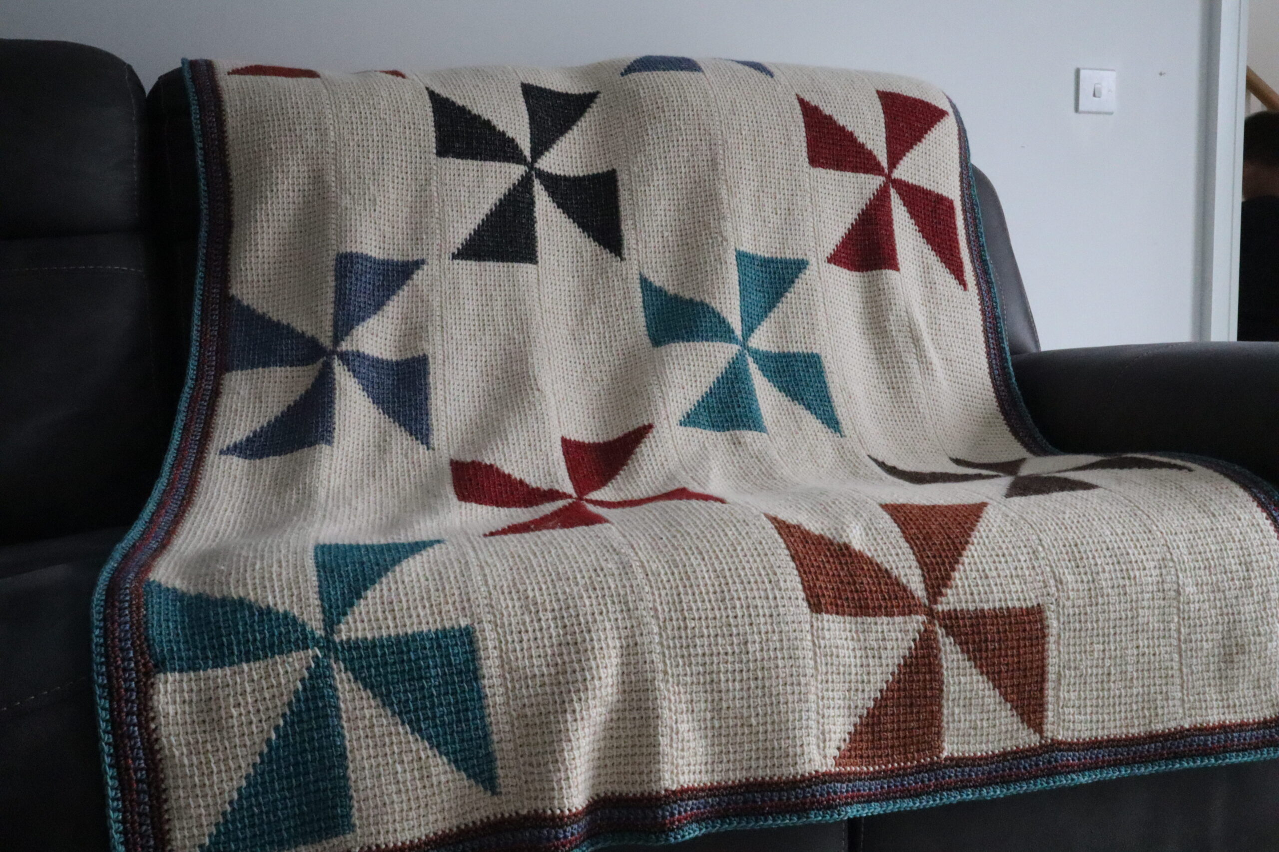 Windmill Crochet Throw