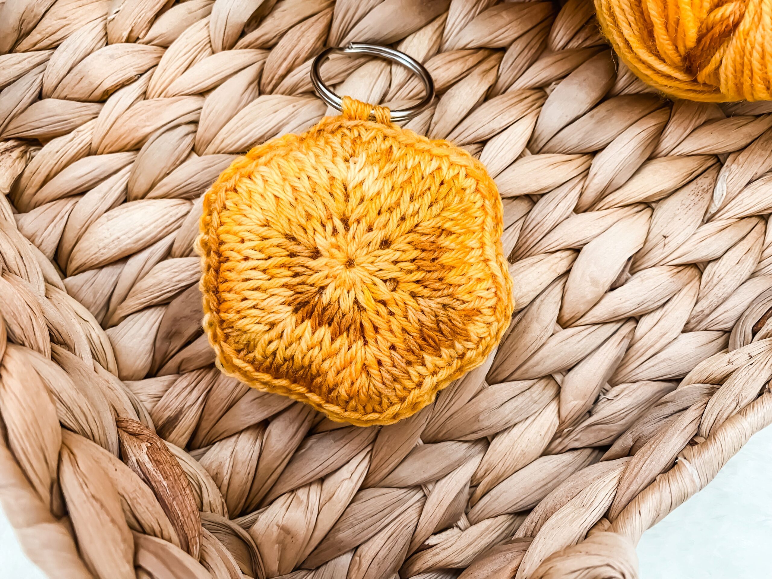 Mini Hexie Crochet Keychain